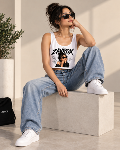 ZAVROX Women's Crop Tank | Premium Cotton