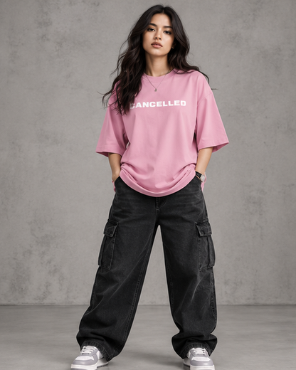 Women Cancelled Terry Oversized Tee