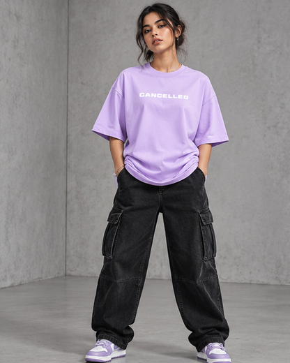 Women Cancelled Terry Oversized Tee