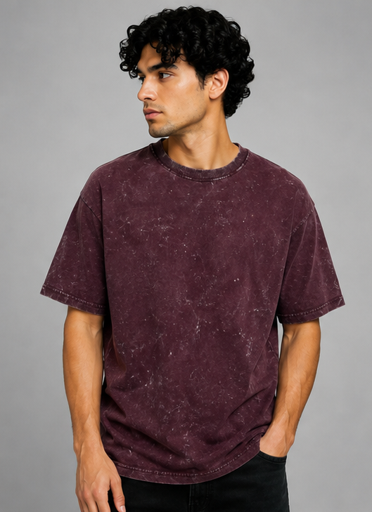 Zavrox Acid Washed Oversized Tee