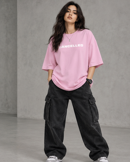 Women Cancelled Terry Oversized Tee